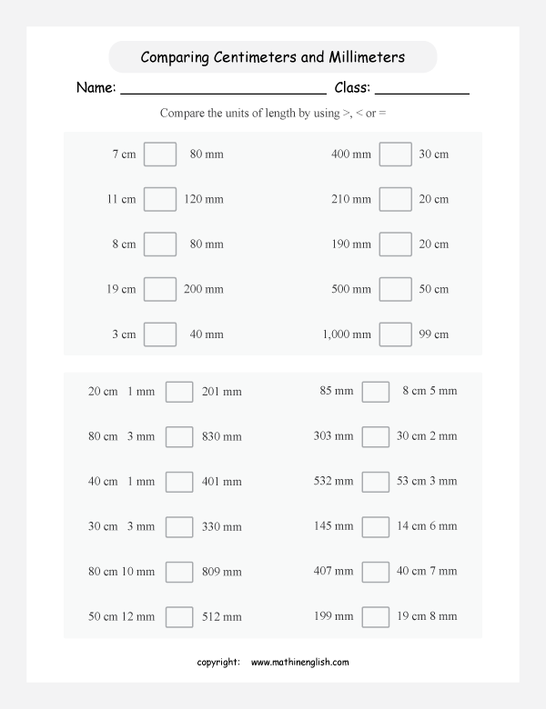 length conversion metric units worksheets for primary math  