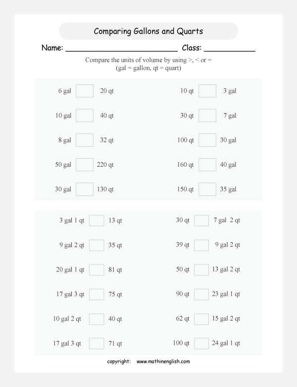 conversion of imperial units of volume and capacity worksheets for primary math