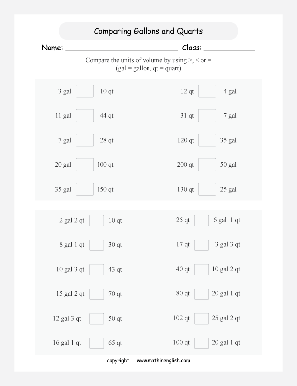 conversion of imperial units of volume and capacity worksheets for primary math