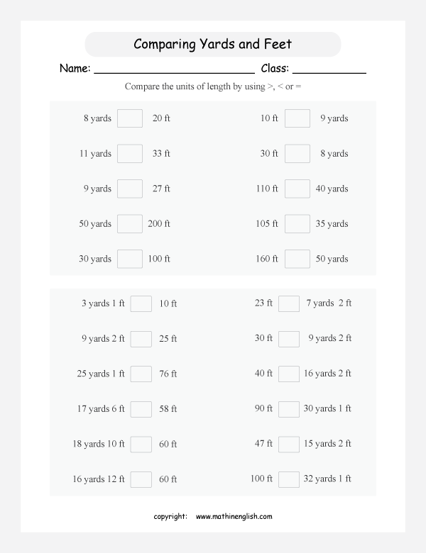 length conversion imperial units worksheets for primary math  