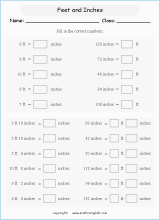 length conversion imperial units worksheets for primary math  