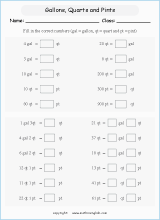 conversion of imperial units of volume and capacity worksheets for primary math