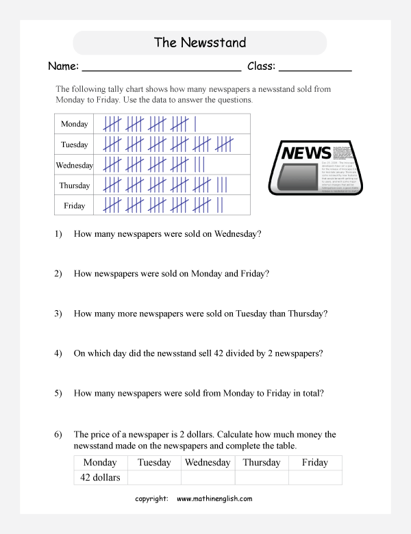 drawing pictographs worksheets for primary math  