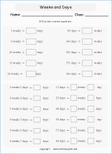 conversion of units of time worksheets for primary math