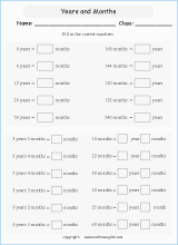 conversion of units of time worksheets for primary math