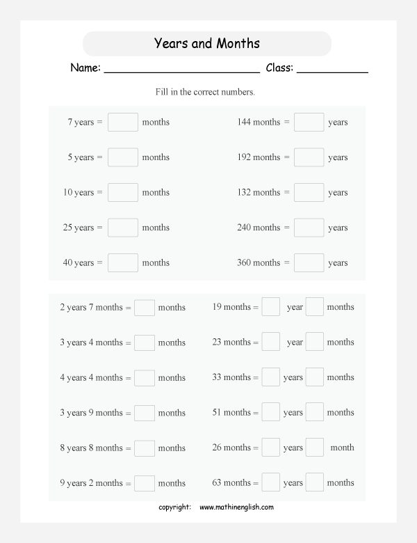 conversion of units of time worksheets for primary math