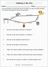 distance and maps worksheets for primary math  