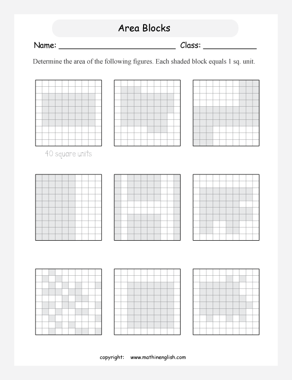 area and perimeter basics math worksheets for primary math class 