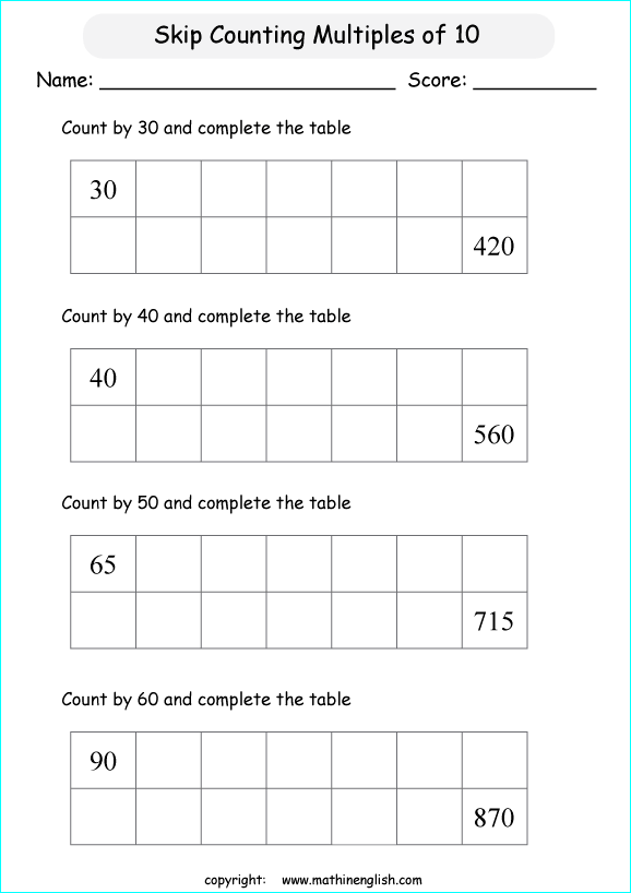 printable math skipcountimg 2 digit numbers worksheets for kids in primary and elementary math class 