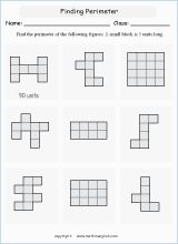 area and perimeter basics math worksheets for primary math class 