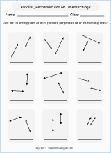 lines and points geometry math worksheets for primary math class 