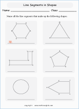 lines and points geometry math worksheets for primary math class 