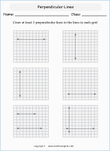 lines and points geometry math worksheets for primary math class 