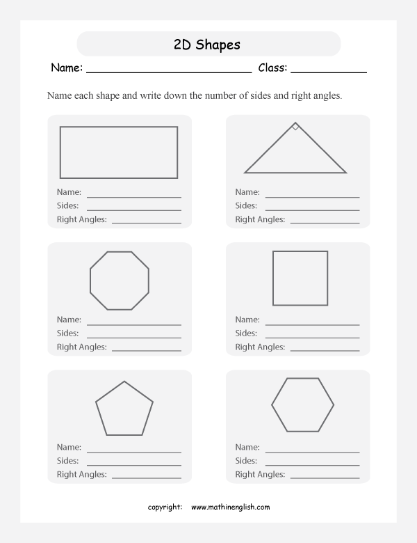 Right Angles Worksheet