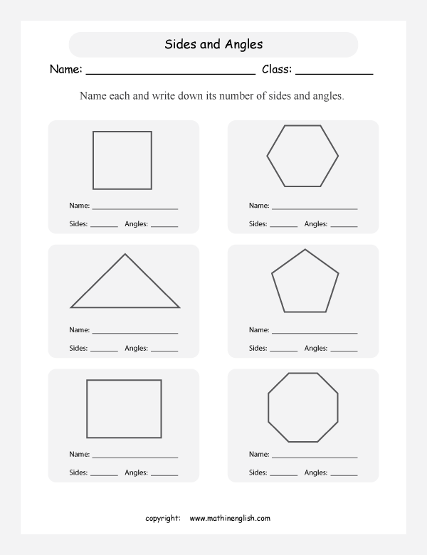  angle properties geometry math worksheets for primary math class 