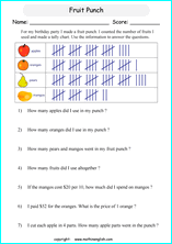 tally chart worksheets for primary math students