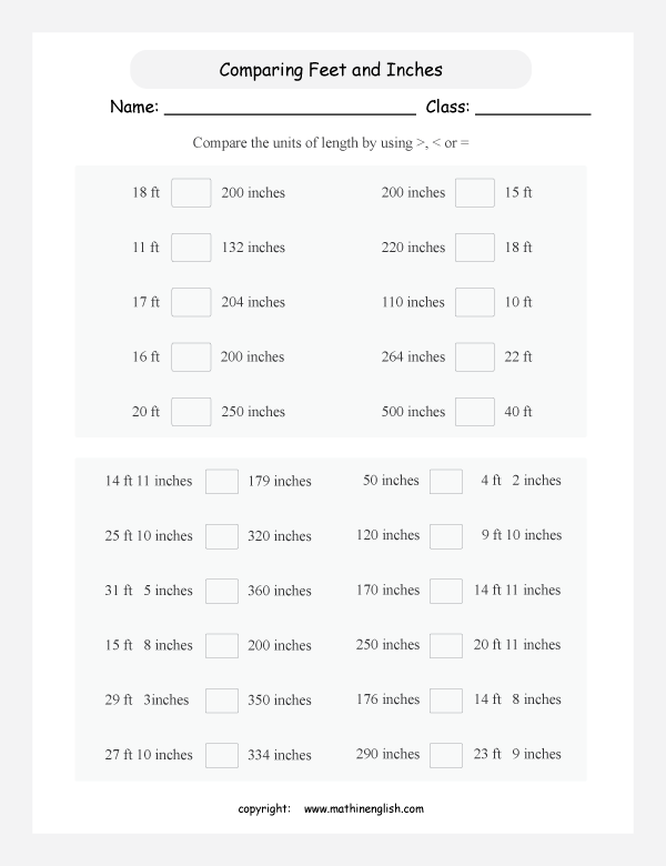 length conversion imperial units worksheets for primary math  