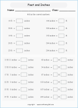 length conversion imperial units worksheets for primary math  