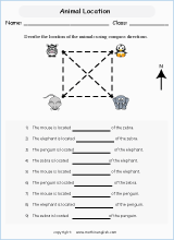 8 point compass geometry math worksheets for primary math class 