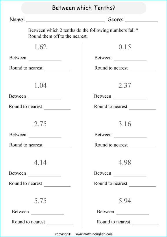 Grade 5 math worksheets 1st quarter