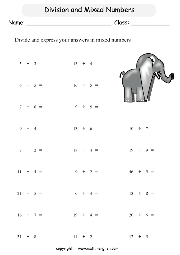 printable improper and mixed fractions worksheets for kids in primary and elementary math class 