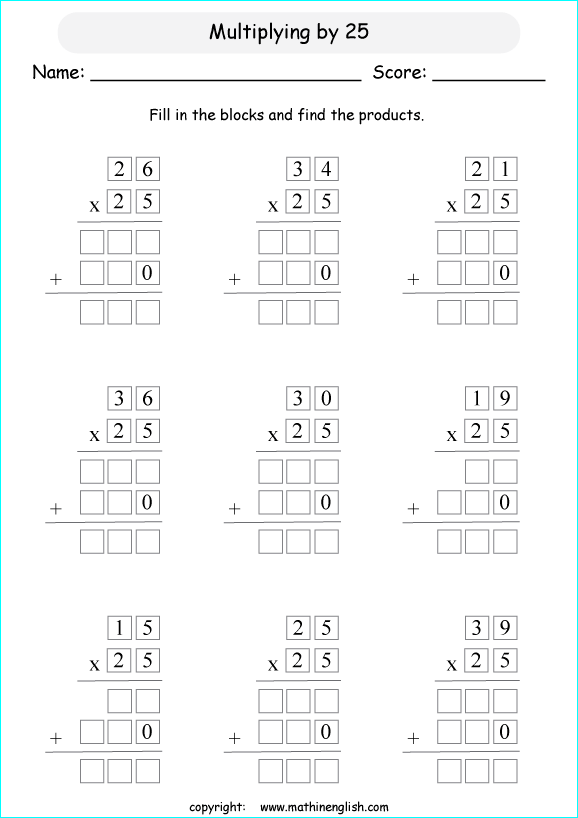 printable math multiplication 2 digits by 2 digit worksheets for kids in primary and elementary math class 