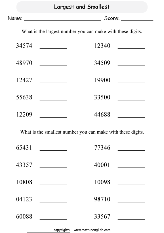 printable math place value of 5 digit number worksheets for kids in primary and elementary math class 