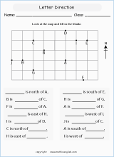 8 point compass geometry math worksheets for primary math class 