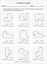Area and perimeter of polygons and shapes primary school math