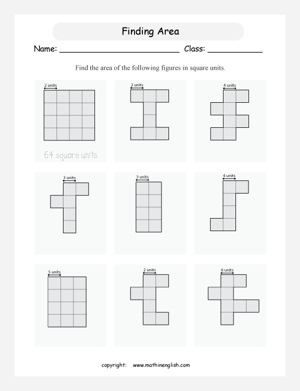 area and perimeter basics math worksheets for primary math class 