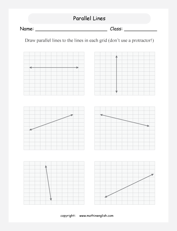 lines and points geometry math worksheets for primary math class 