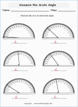 drawing and measuring angles geometry math worksheets for primary math class 