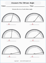 drawing and measuring angles geometry math worksheets for primary math class 