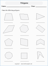 which polygons? printable grade 4 math worksheet