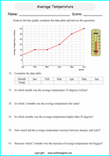worksheets with line graphs for primary math students