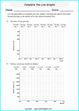 worksheets with line graphs for primary math students