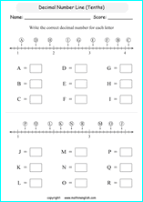 printable decimals with pictures  worksheets for kids in primary and elementary math class 