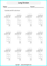 printable 2 digit long division worksheets for kids in primary and elementary math class 