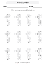 Printable Long And Tail Division Worksheets And Exercises For Grade 4 And 5 Math Students