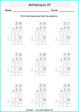 printable math multiplication 2 digits by 2 digit worksheets for kids in primary and elementary math class 