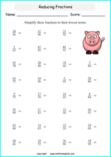 mixed numbers fractions printable grade 4 math worksheet