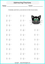 printable math addition unlike fractions worksheets