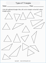 polygon shapes geometry math worksheets for primary math class 