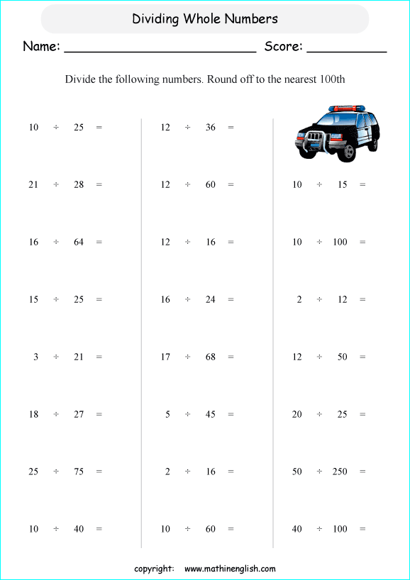 Who math worksheets for grade 5 decimals