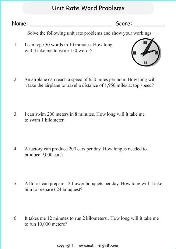 homework 8 word problems