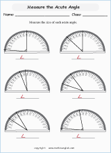 drawing and measuring angles geometry math worksheets for primary math class 