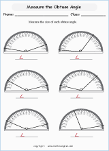 drawing and measuring angles geometry math worksheets for primary math class 