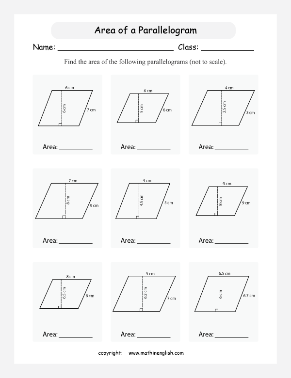 area and perimeter of polygons worksheets for primary math  