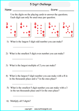 printable math place value of big number worksheets for kids in primary and elementary math class 