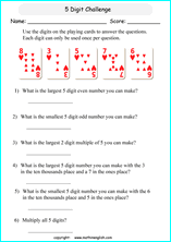 printable math place value of big number worksheets for kids in primary and elementary math class 